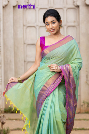 Ilai - Green Chettinad Cotton Saree