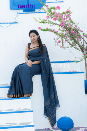 Padini - Blue Chettinad Cotton Saree