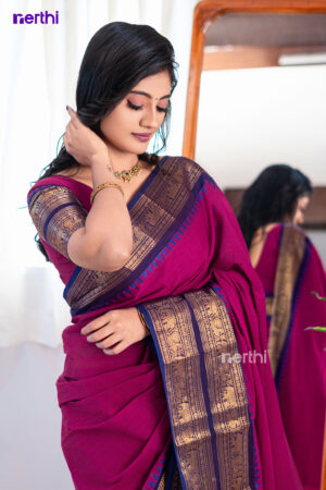 Kamatchi - Rose Chettinad Cotton Saree